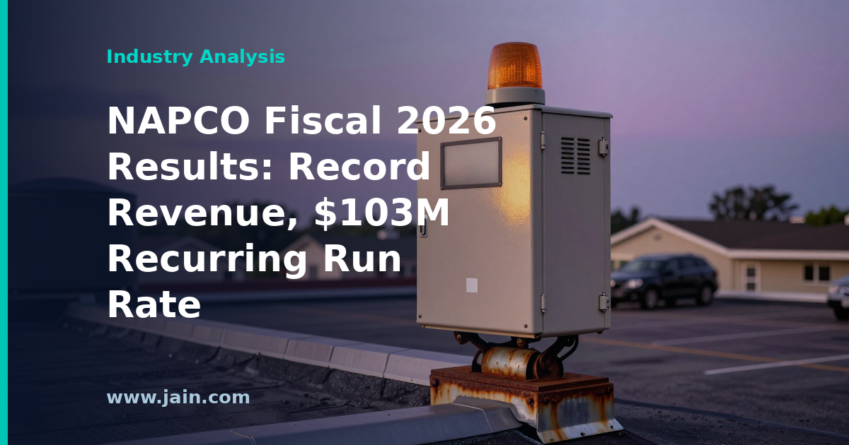 NAPCO Fiscal 2026 Results: Record Revenue, $103M Recurring Run Rate
