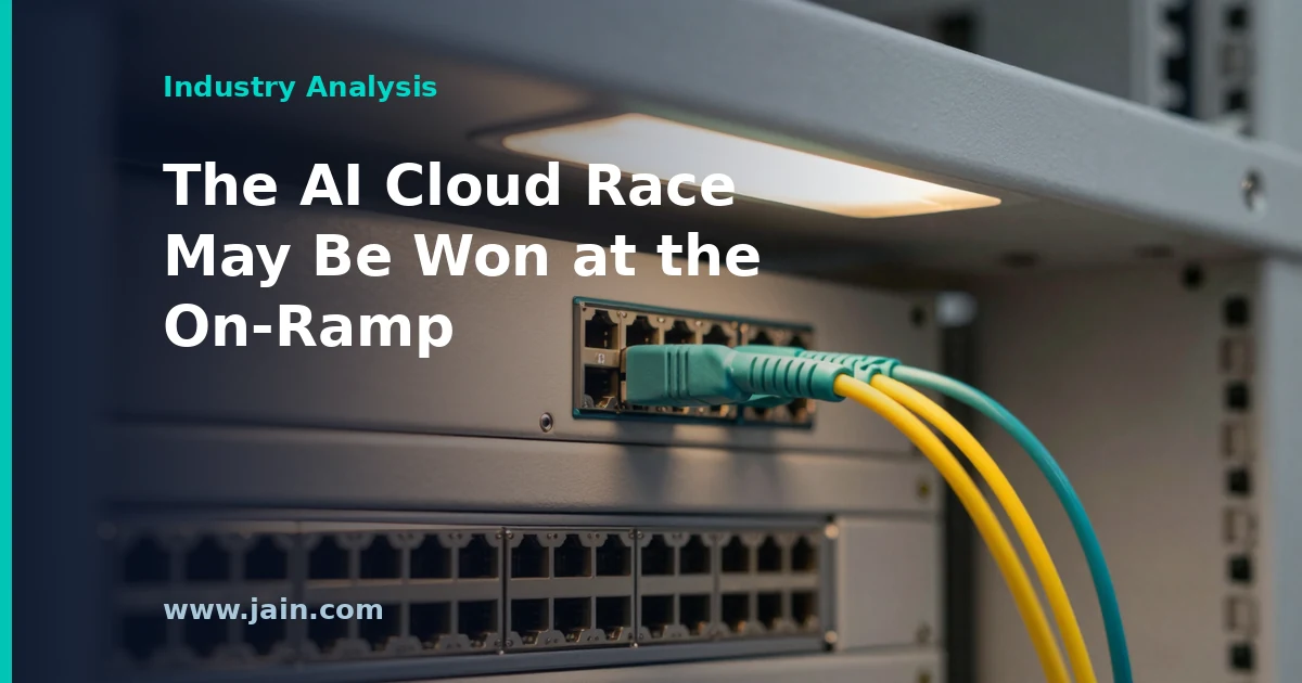 Fiber network routes converging on GPU data center clusters, illustrating insidepacket's AI Access Platform on-ramp in Europe
