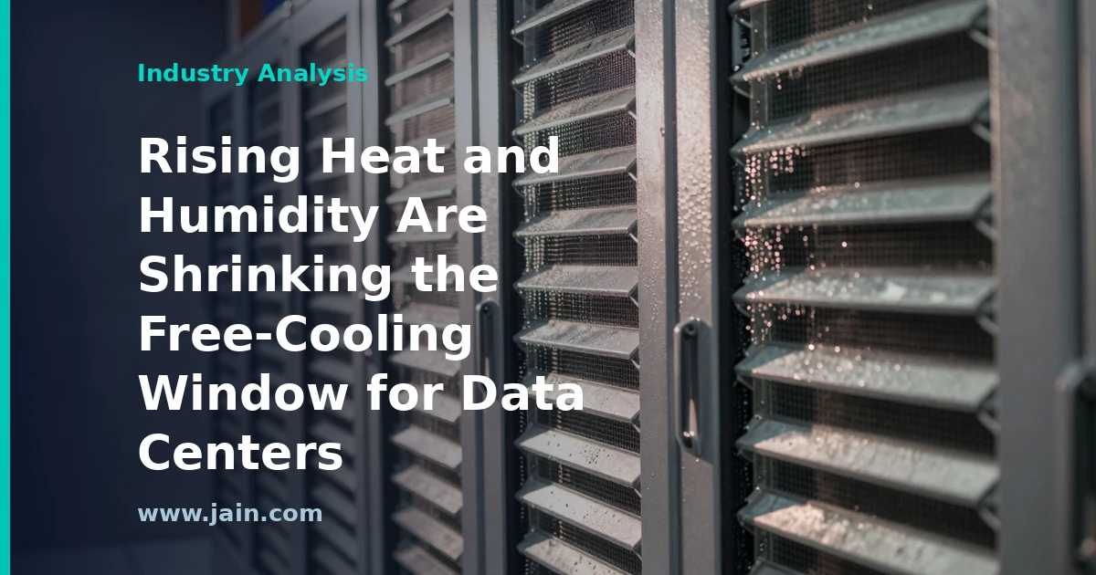 Rising Heat and Humidity Are Shrinking the Free-Cooling Window for Data Centers