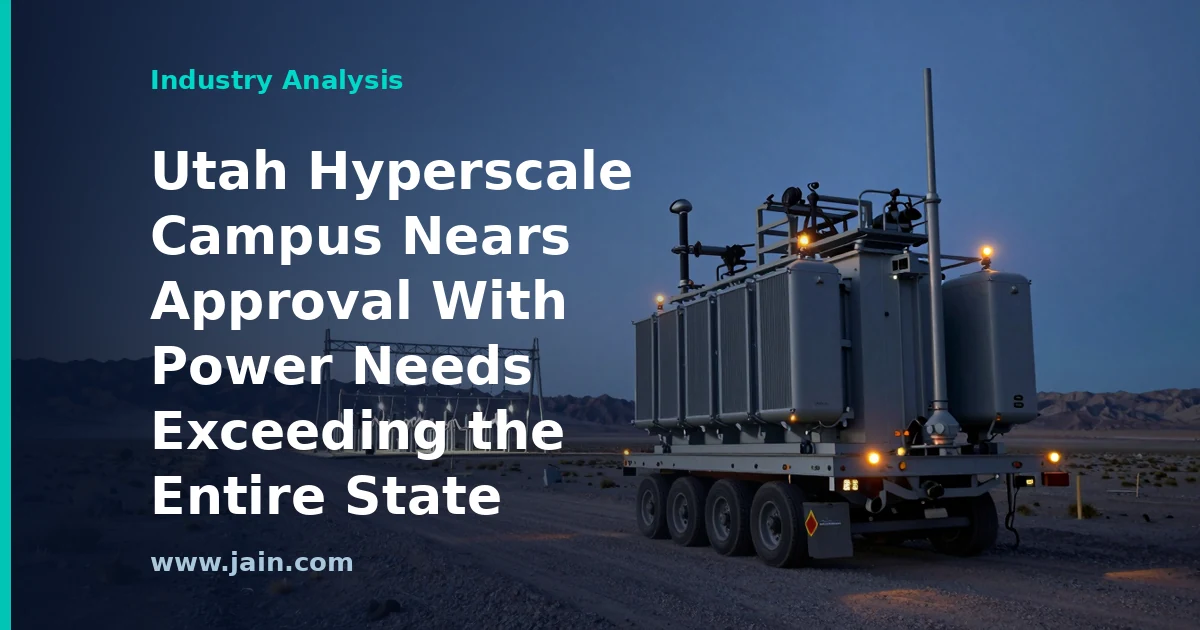 Utah Hyperscale Campus Nears Approval With Power Needs Exceeding the Entire State