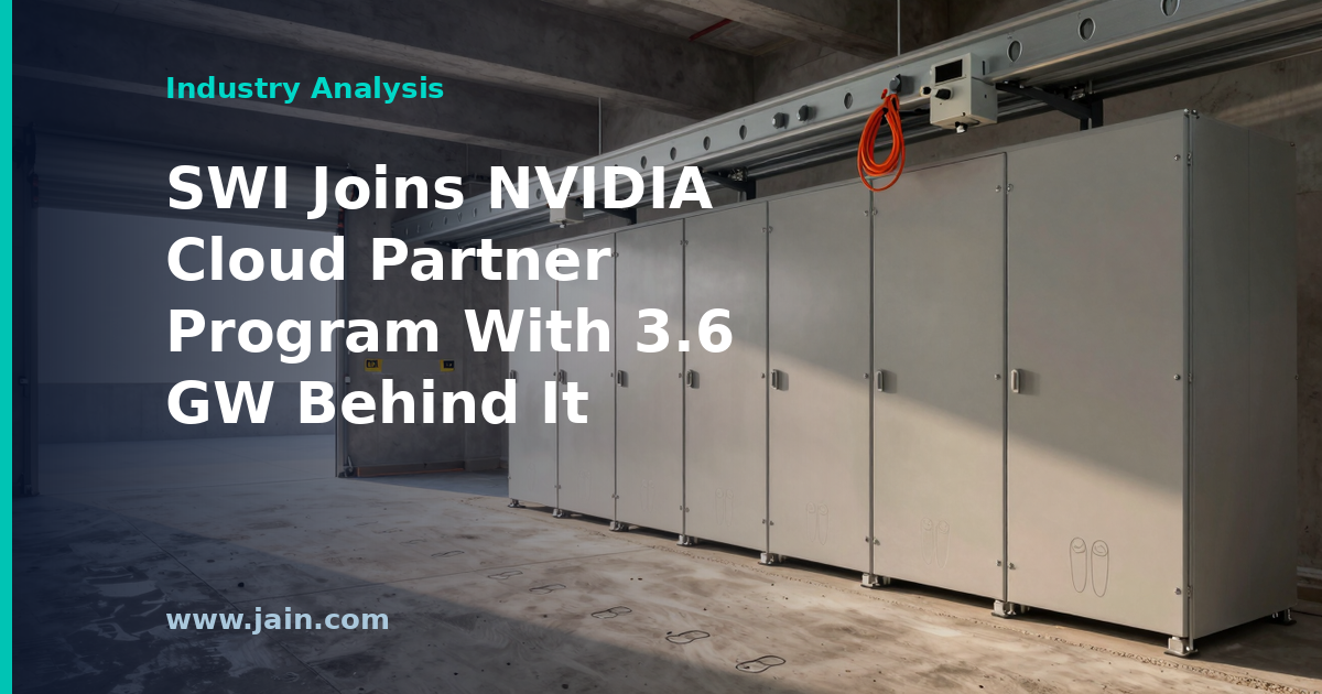 SWI Joins NVIDIA Cloud Partner Program With 3.6 GW Behind It