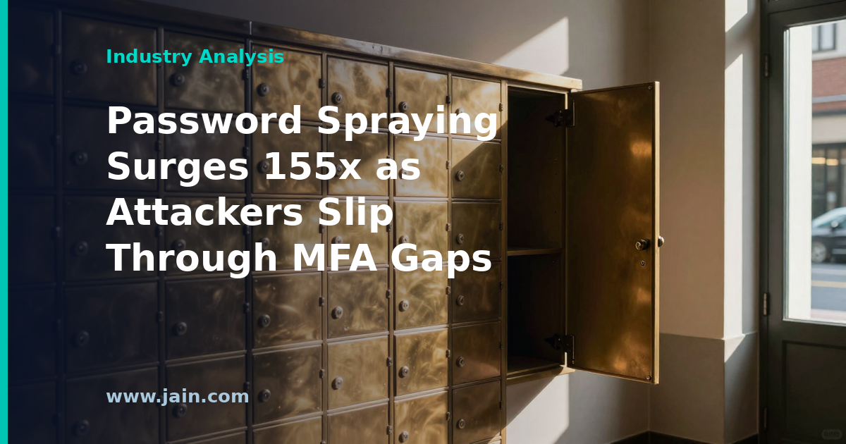 Password Spraying Surges 155x as Attackers Slip Through MFA Gaps