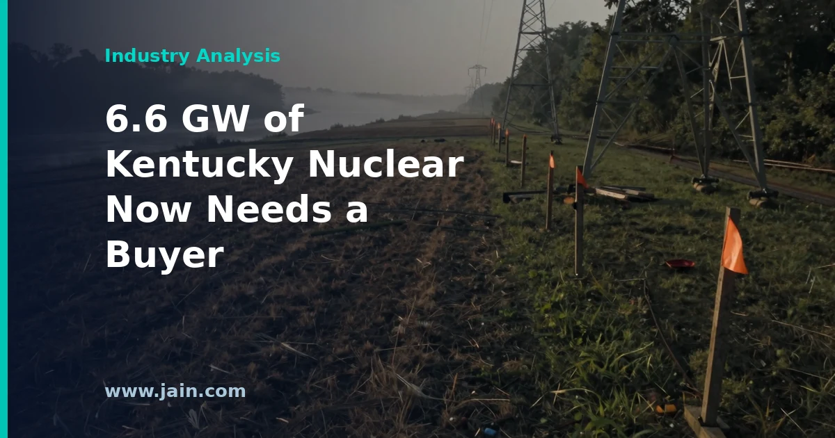Ohio River site in Lewis County, Kentucky, proposed for The Nuclear Company's 6.6 GW Prosperity One AP1000 nuclear campus