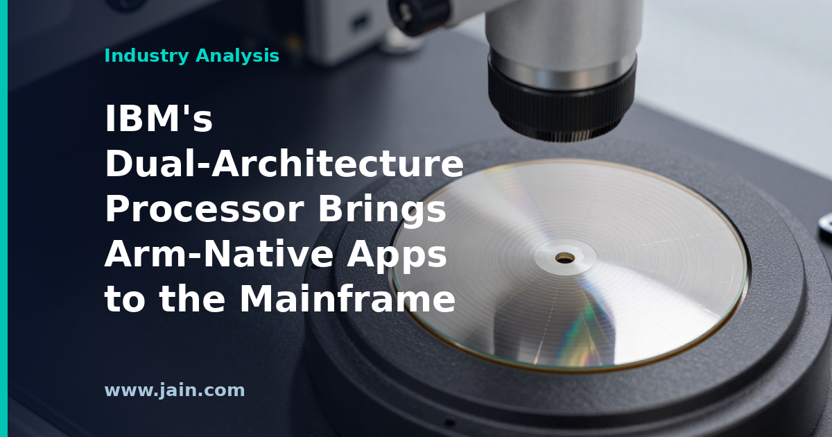 IBM&rsquo;s Dual-Architecture Processor Brings Arm-Native Apps to the Mainframe
