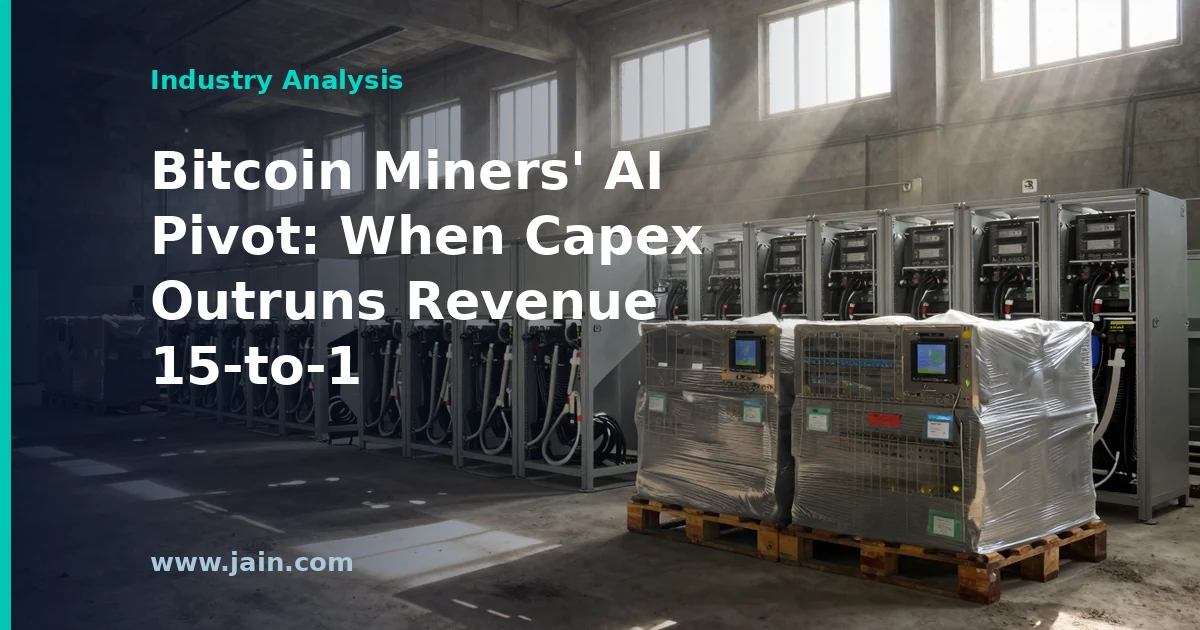 Bitcoin Miners&rsquo; AI Pivot: When Capex Outruns Revenue 15-to-1