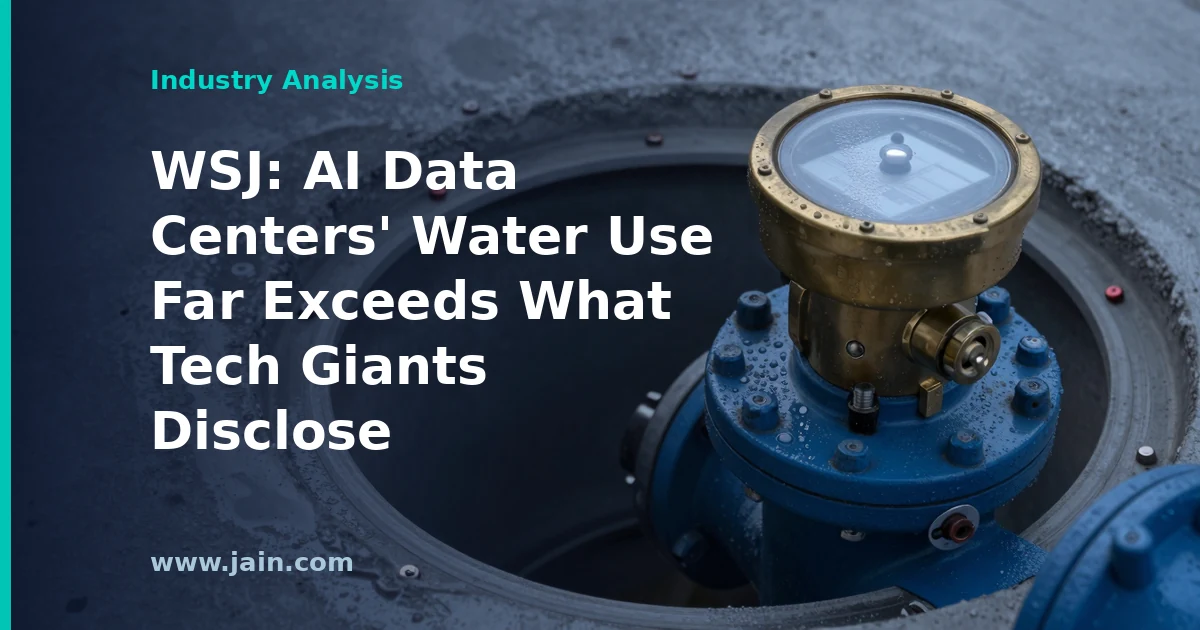 WSJ: AI Data Centers’ Water Use Far Exceeds What Tech Giants Disclose