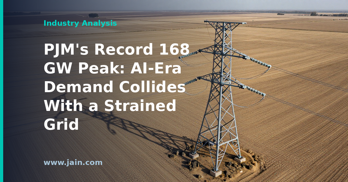 PJM’s Record 168 GW Peak: AI-Era Demand Collides With a Strained Grid
