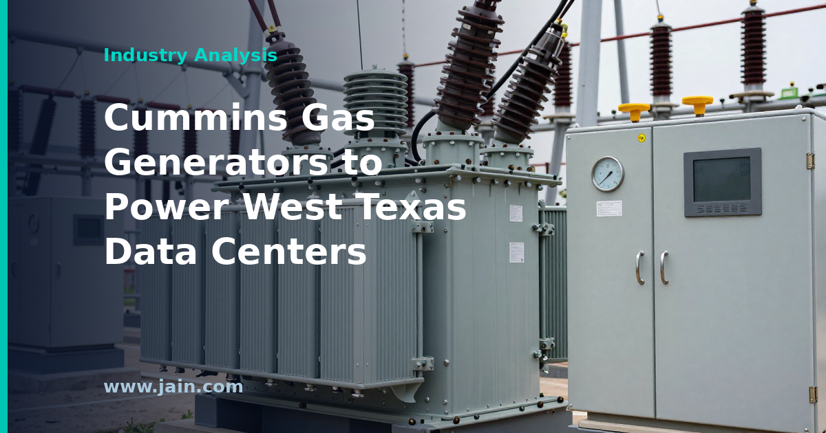 Cummins to Supply Natural Gas Generators for Large-Scale West Texas Data Centers