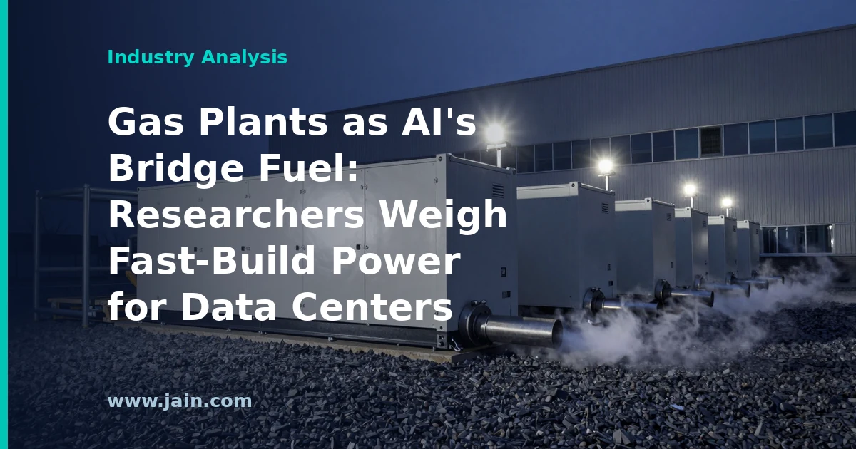 Gas Plants as AI’s Bridge Fuel: Researchers Weigh Fast-Build Power for Data Centers