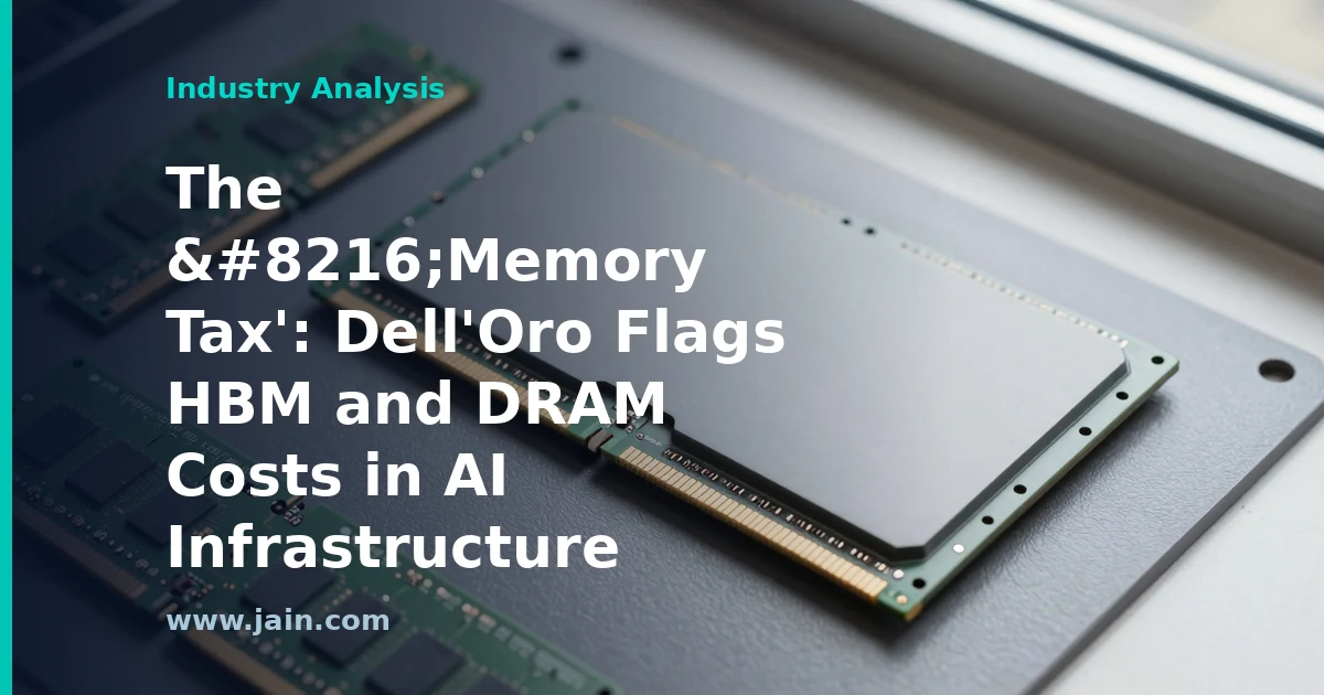 The &lsquo;Memory Tax&rsquo;: Dell&rsquo;Oro Flags HBM and DRAM Costs in AI Infrastructure