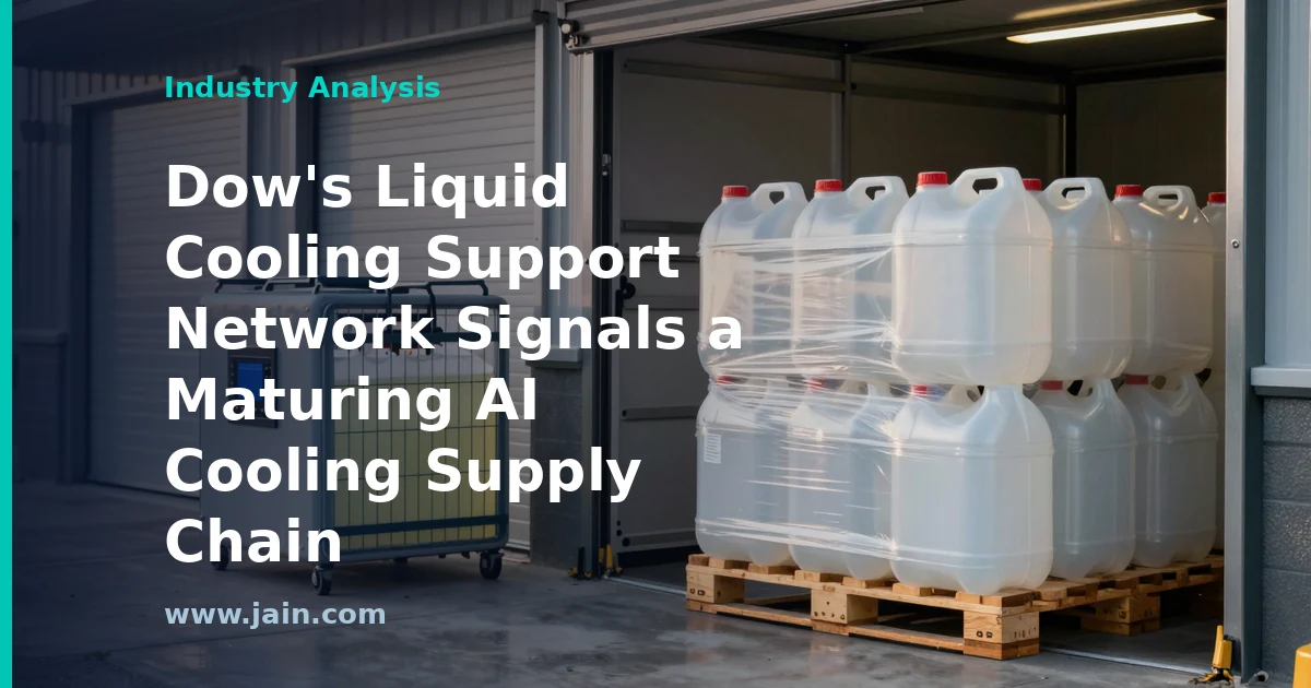 Dow’s Liquid Cooling Support Network Signals a Maturing AI Cooling Supply Chain