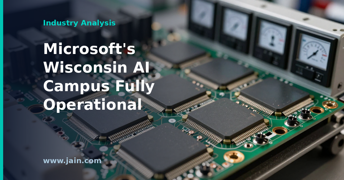 Microsoft’s Mount Pleasant AI Campus Reaches Full Operation in Wisconsin