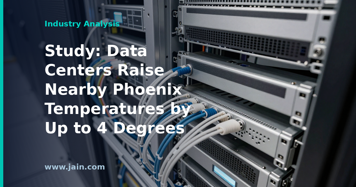 Study: Data Centers Raise Nearby Phoenix Temperatures by Up to 4 Degrees
