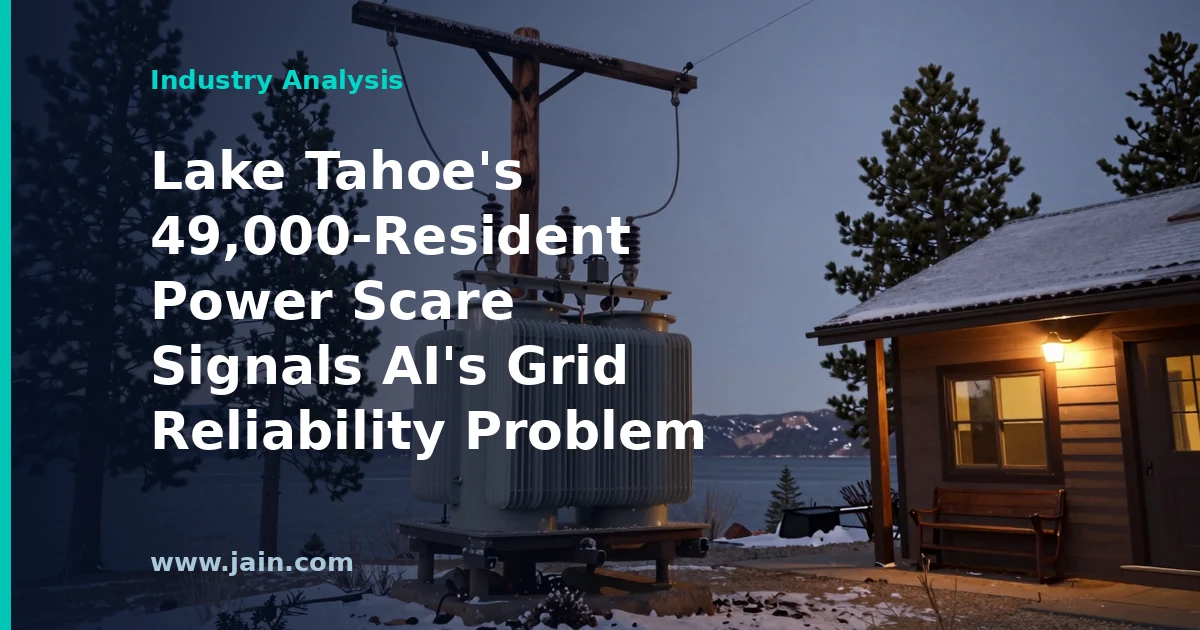 Lake Tahoe’s 49,000-Resident Power Scare Signals AI’s Grid Reliability Problem