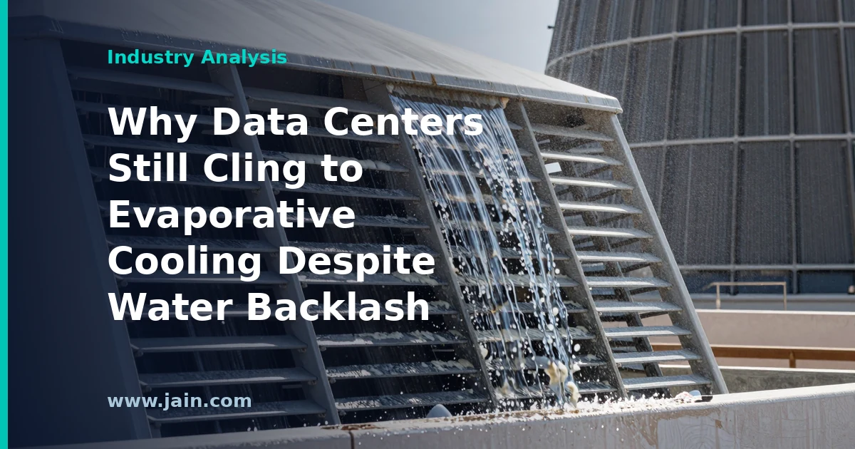 Why Data Centers Still Cling to Evaporative Cooling Despite Water Backlash