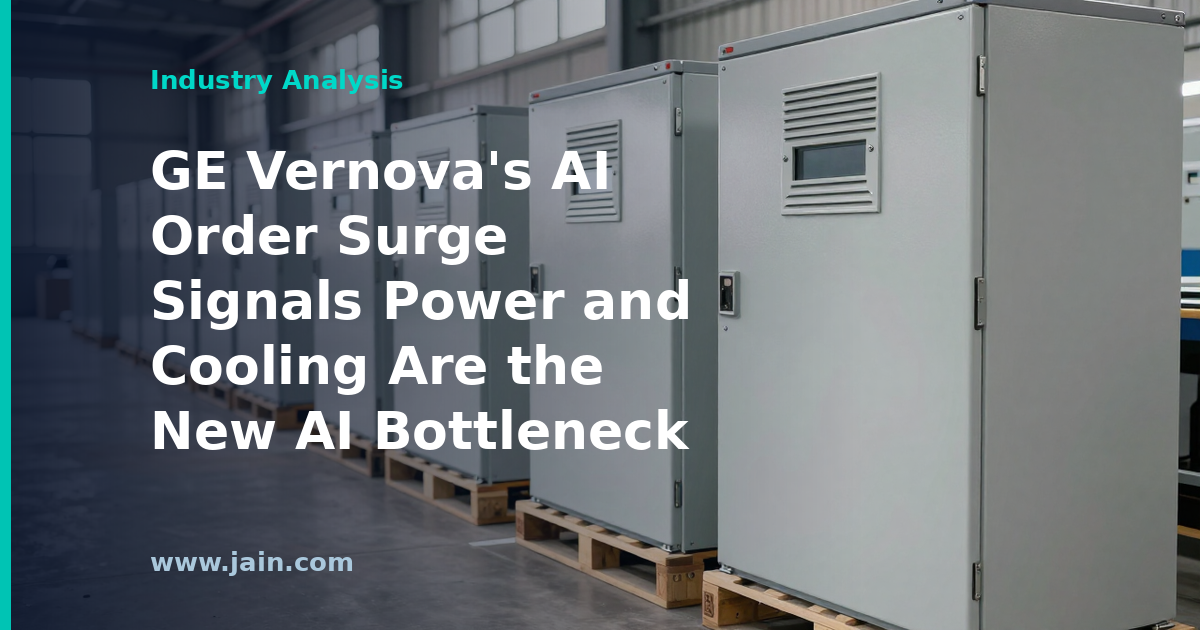 GE Vernova’s AI Order Surge Signals Power and Cooling Are the New AI Bottleneck