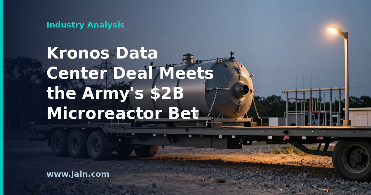 Kronos Data Center Deal Meets the Army’s $2B Microreactor Bet