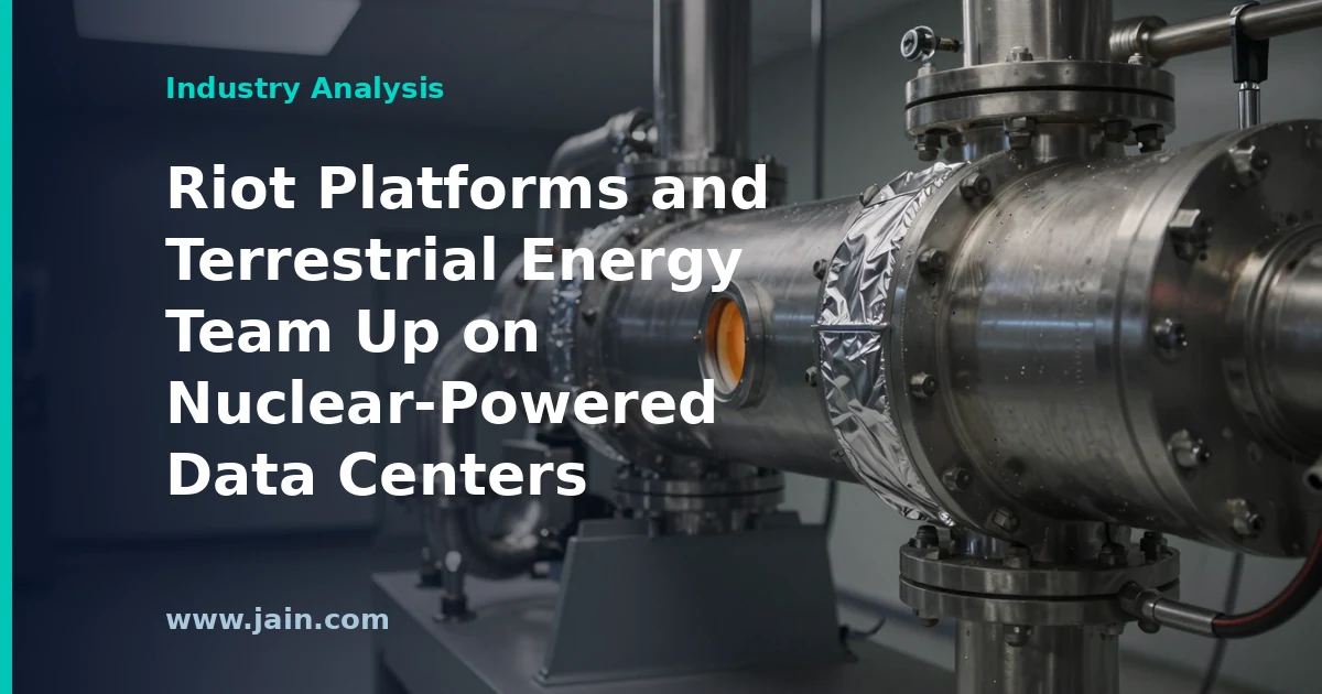 Riot Platforms and Terrestrial Energy Team Up on Nuclear-Powered Data Centers