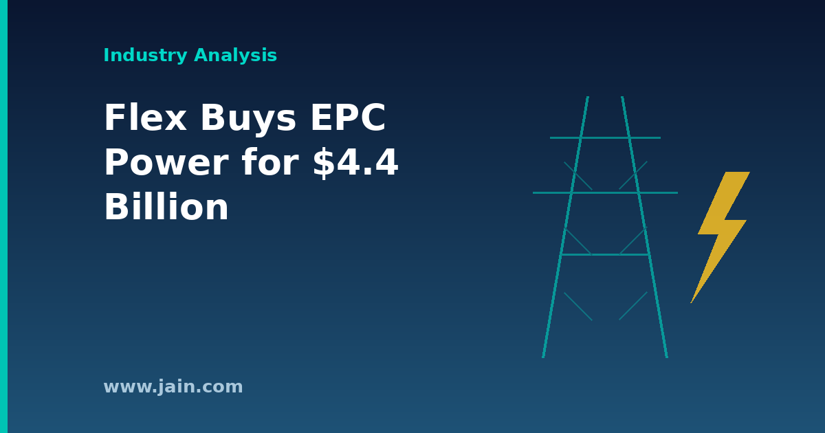 Grid-scale power conversion equipment for AI data centers, the technology behind Flex's $4.4 billion EPC Power acquisition