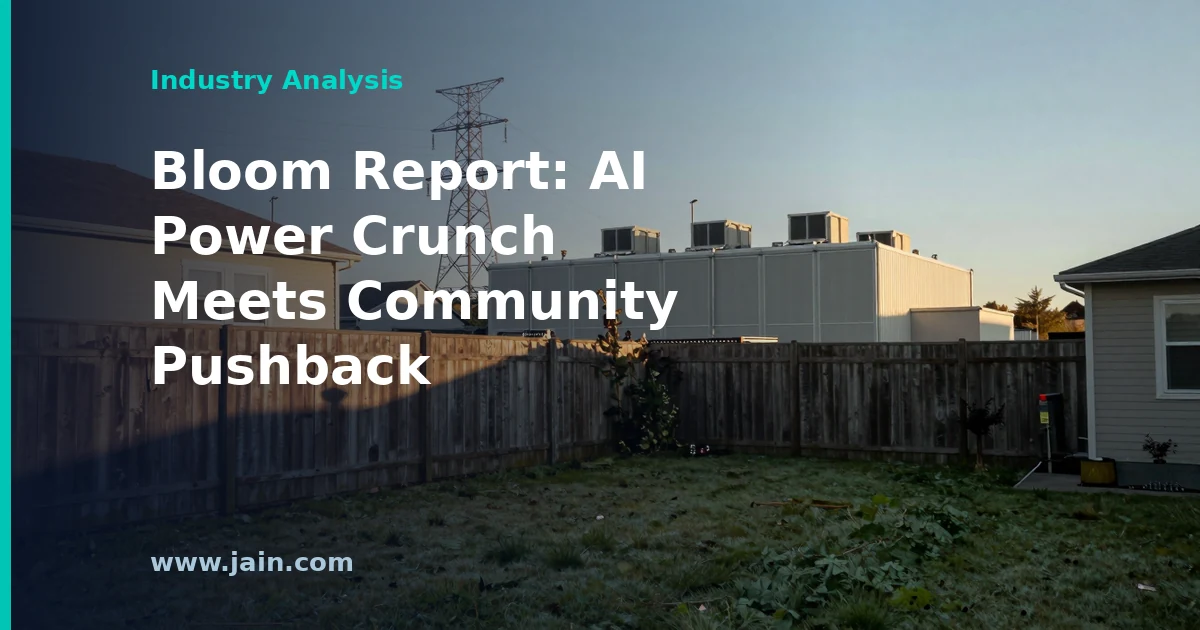 Bloom Report: AI Power Crunch Meets Community Pushback