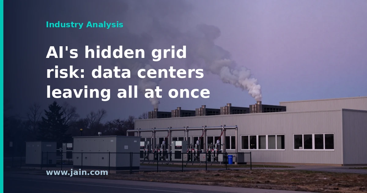 Transmission lines and data center campuses in Northern Virginia after a 3.1 GW data center load drop on the PJM grid
