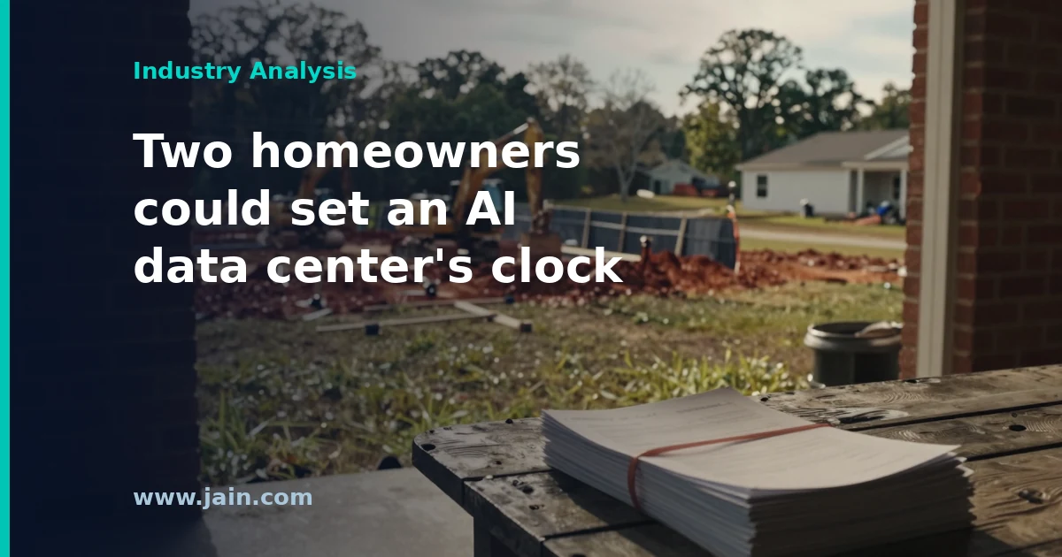 Two Homeowners&rsquo; Suit Shows How Nebius&rsquo;s AI Build Schedule Can Hinge on a Local Court