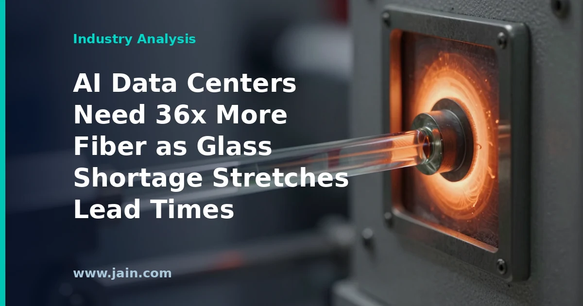 AI Data Centers Need 36x More Fiber as Glass Shortage Stretches Lead Times