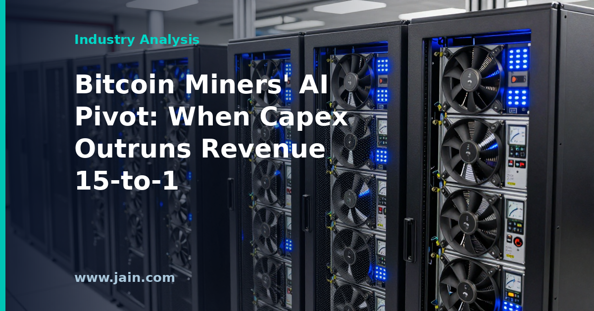Bitcoin Miners&rsquo; AI Pivot: When Capex Outruns Revenue 15-to-1