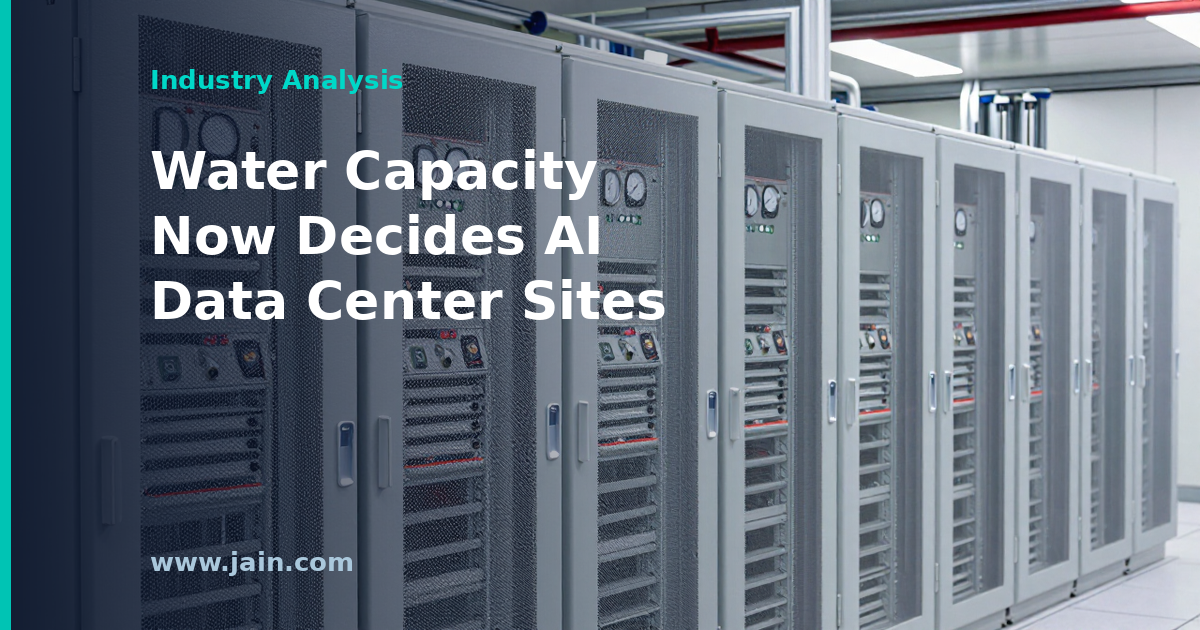 Water and Wastewater Capacity Now Decide Where AI Data Centers Get Built
