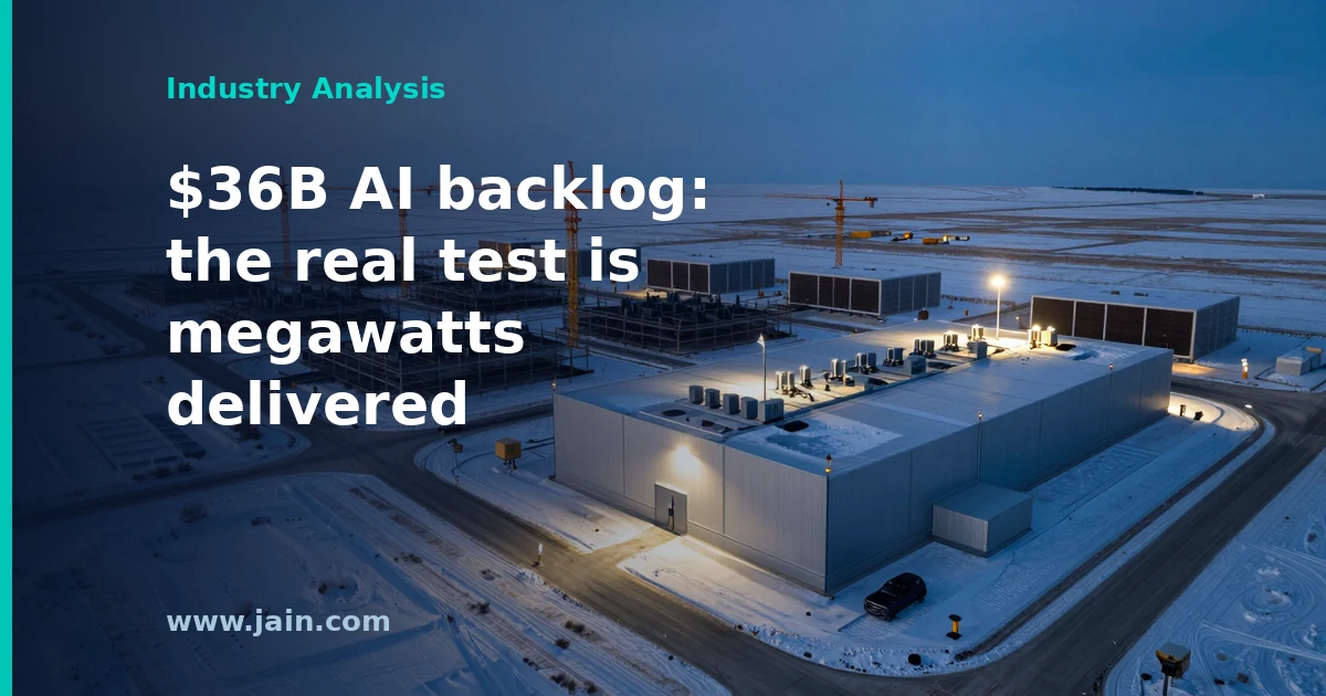 Applied Digital AI data center campus under construction, illustrating $36 billion contracted revenue and 1.41 GW of leased capacity