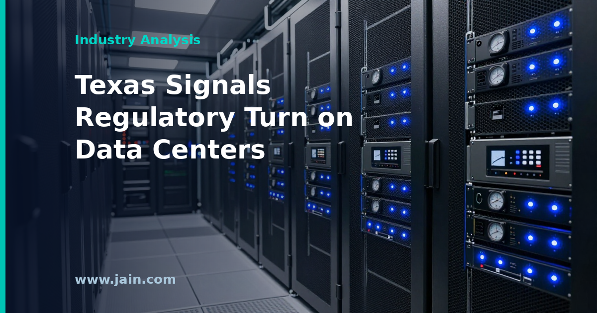 Texas Governor Calls for Regulators to Rein In Data Centers