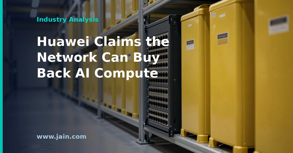 Huawei’s 98% Link-Use Claim Pitches the AI Network as a Way to Win Back GPU Time