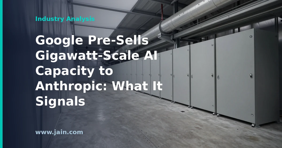 Google Pre-Sells Gigawatt-Scale AI Capacity to Anthropic: What It Signals