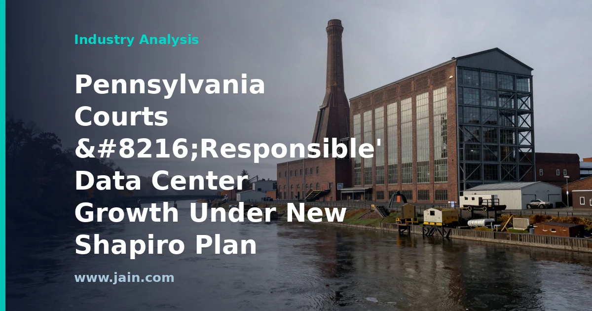 Pennsylvania Courts ‘Responsible’ Data Center Growth Under New Shapiro Plan