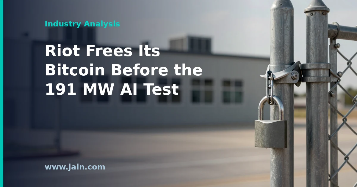 Riot Clears a $200M Bitcoin Loan Before Its 191 MW AI Lease Tests the Balance Sheet
