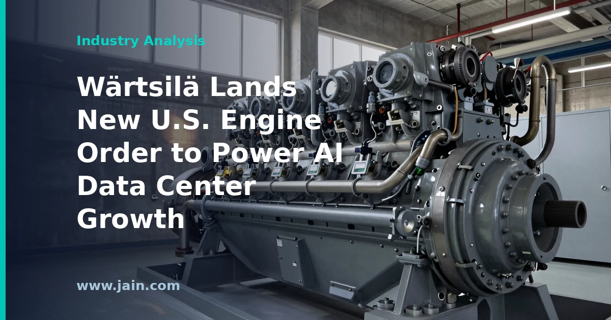 Wärtsilä Lands New U.S. Engine Order to Power AI Data Center Growth