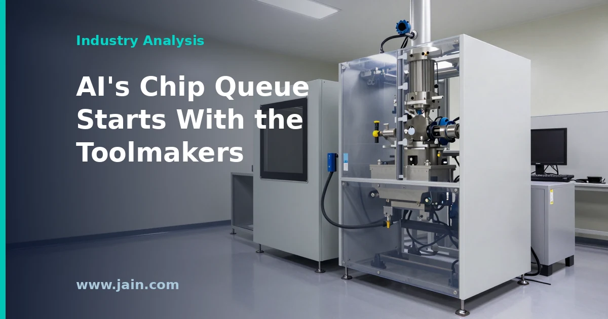 Semiconductor wafer fabrication equipment in a cleanroom, illustrating Lam Research's Rs 10,000 crore India plant