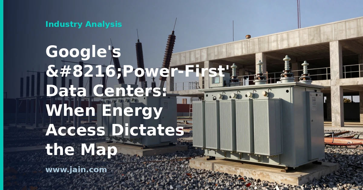 Google&rsquo;s &lsquo;Power-First&rsquo; Data Centers: When Energy Access Dictates the Map