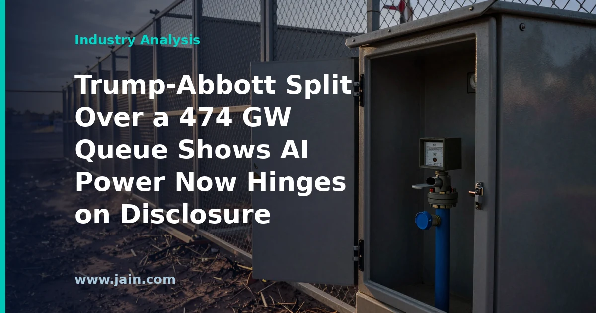 Trump-Abbott Split Over a 474 GW Queue Shows AI Power Now Hinges on Disclosure