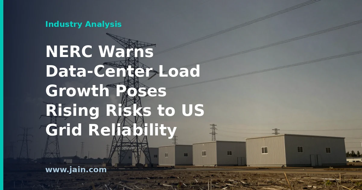 NERC Warns Data-Center Load Growth Poses Rising Risks to US Grid Reliability