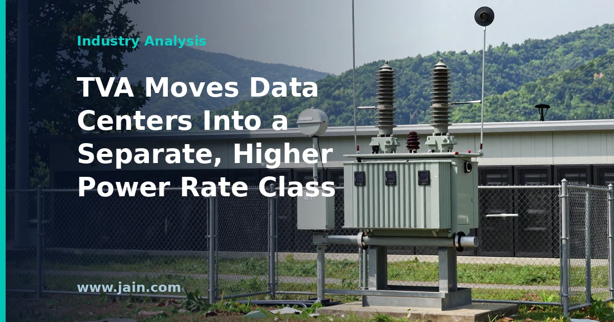 TVA Moves Data Centers Into a Separate, Higher Power Rate Class