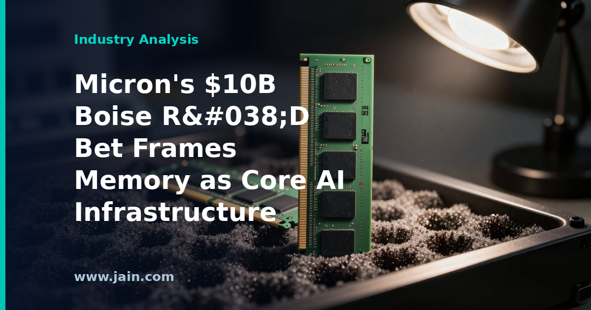 Micron’s $10B Boise R&D Bet Frames Memory as Core AI Infrastructure