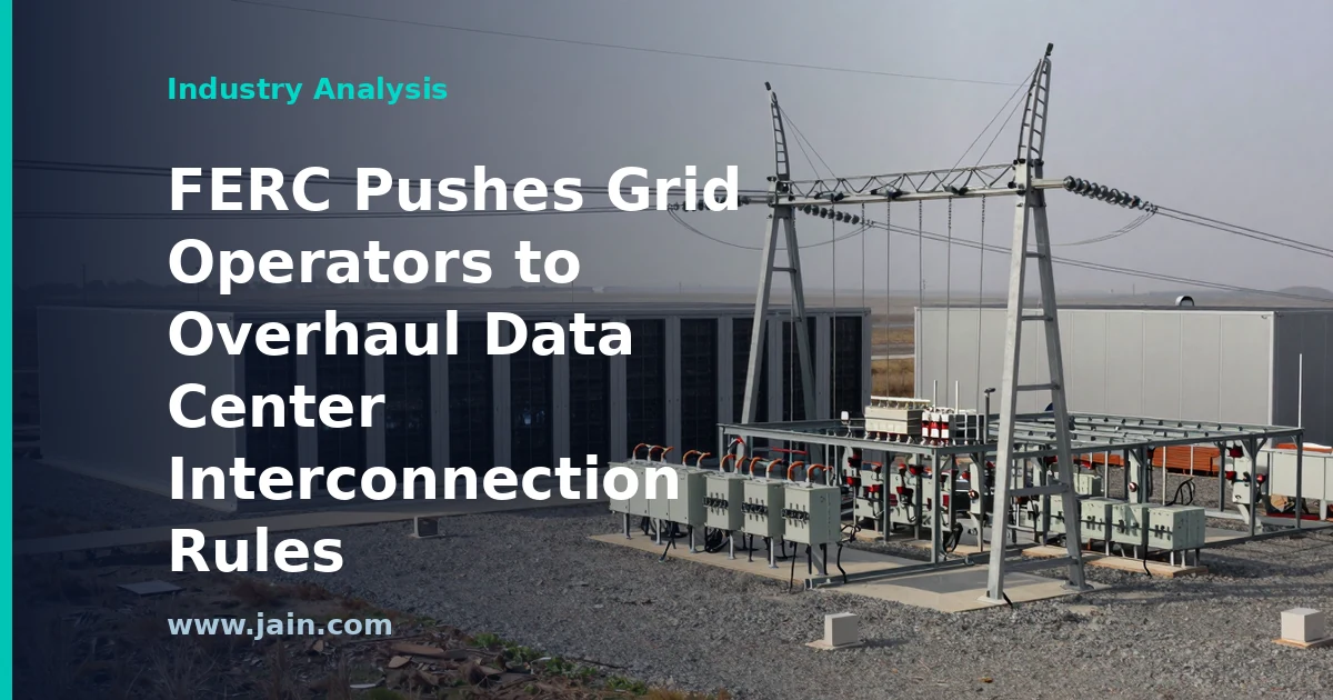 FERC Pushes Grid Operators to Overhaul Data Center Interconnection Rules