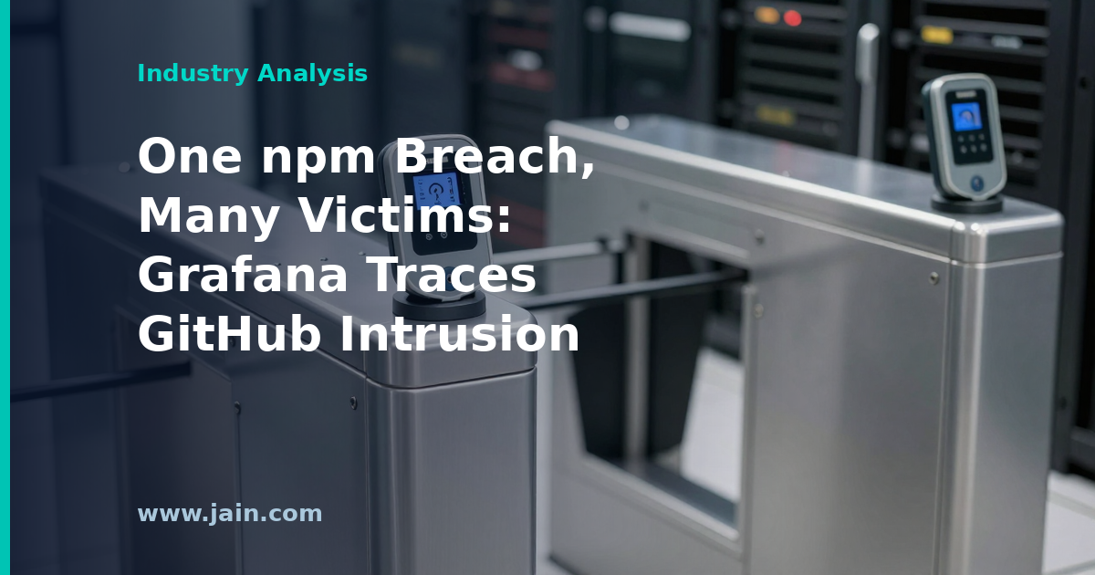 npm supply chain attack cascading from TanStack packages into Grafana Labs' GitHub environment