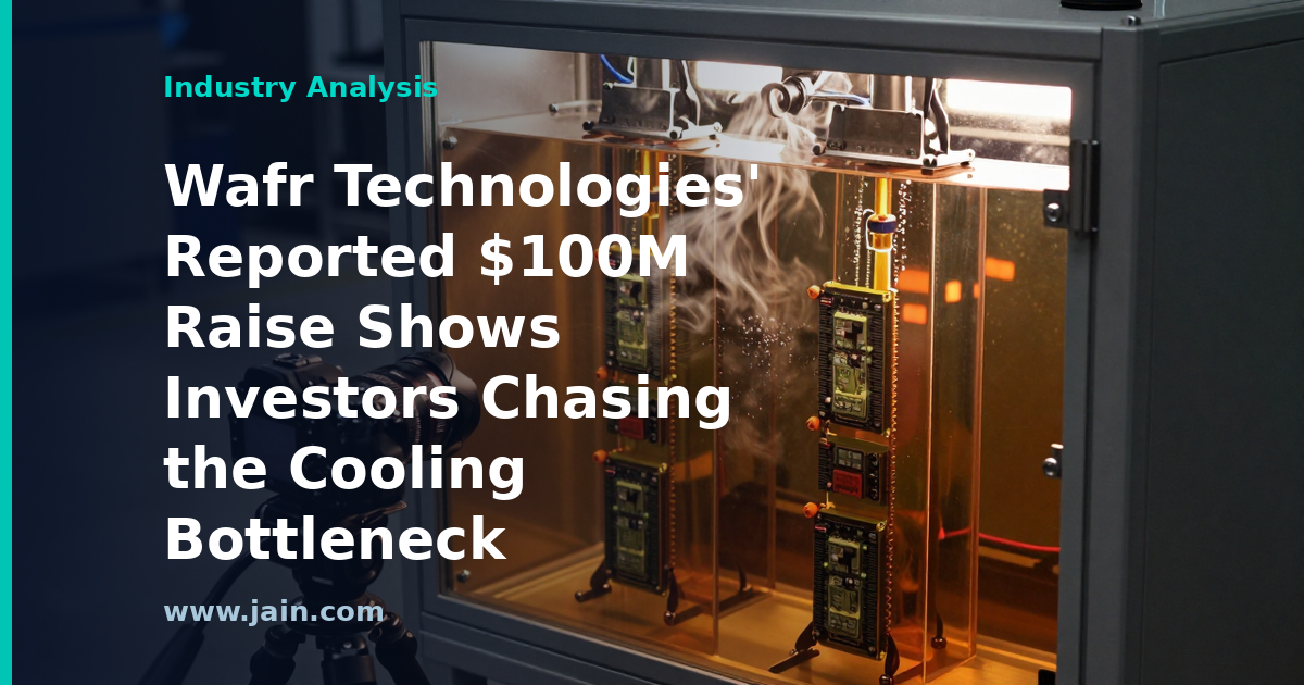 Wafr Technologies’ Reported $100M Raise Shows Investors Chasing the Cooling Bottleneck