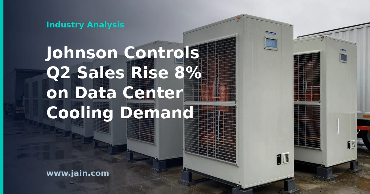 Johnson Controls Q2 Sales Rise 8% on Data Center Cooling Demand