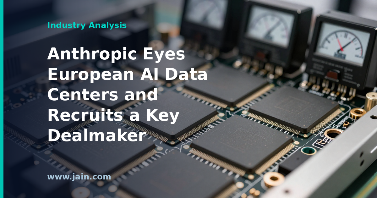 Anthropic Eyes European AI Data Centers and Recruits a Key Dealmaker