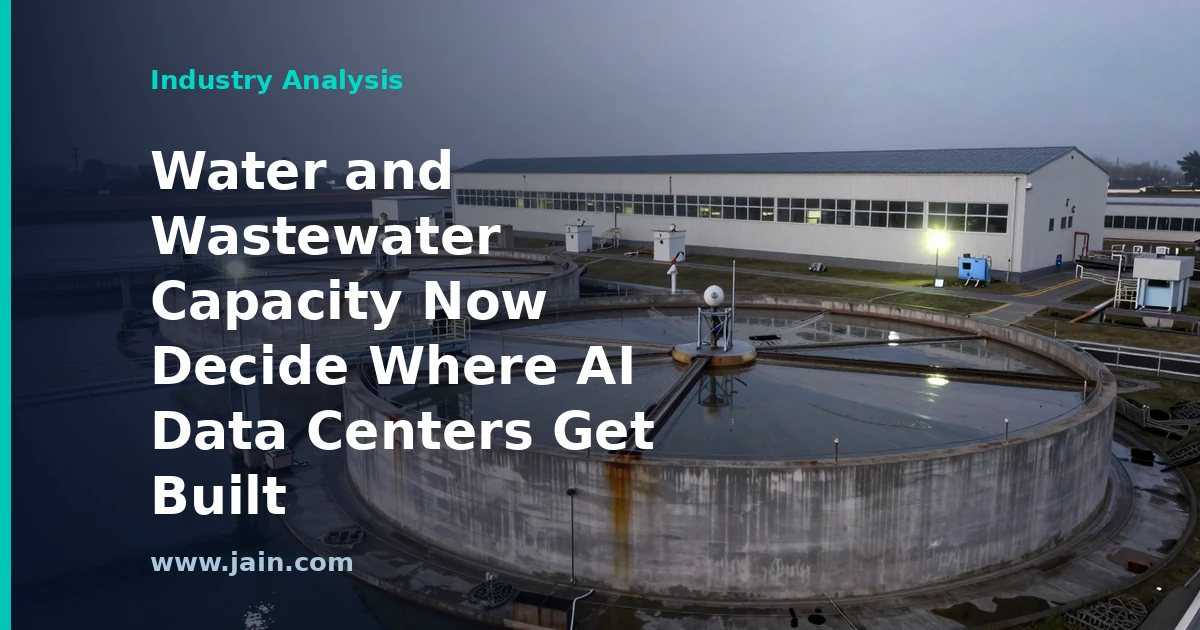 Water and Wastewater Capacity Now Decide Where AI Data Centers Get Built