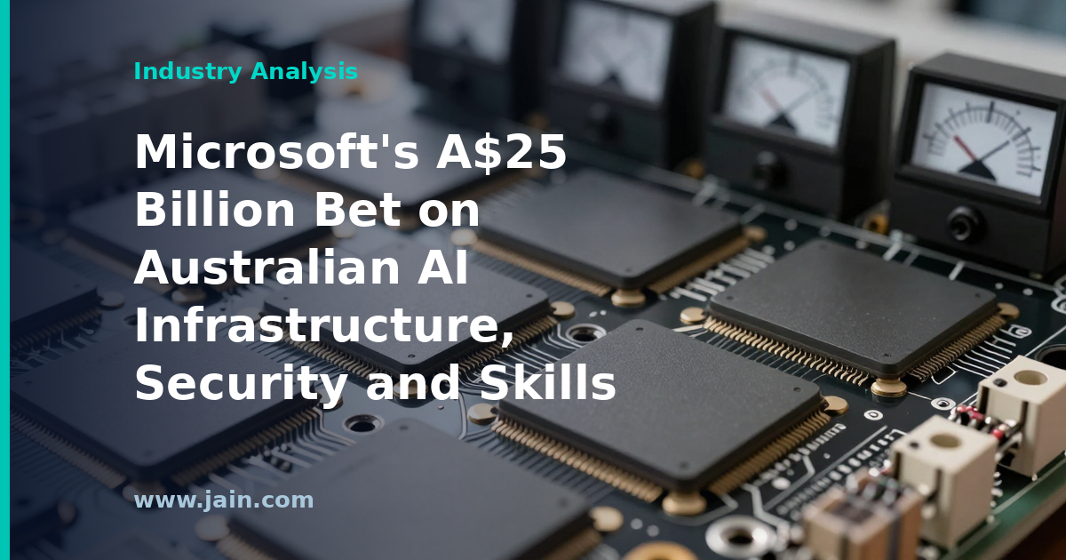 Microsoft’s A$25 Billion Bet on Australian AI Infrastructure, Security and Skills