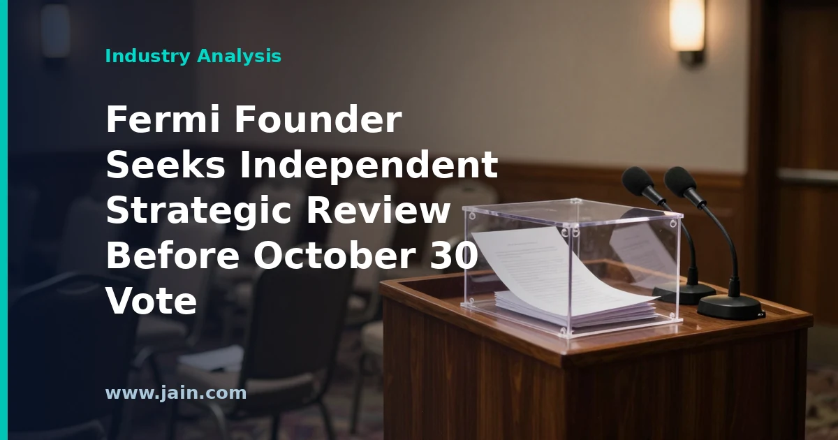 Fermi Founder Seeks Independent Strategic Review Before October 30 Vote